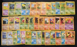 Vintage Pokemon Lot (40 Cards) WOTC Base Sets TCG MP Average Condition (Lot 22) - Image 1