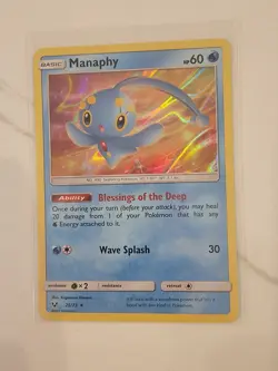 Pokemon card: Manaphy - 25/73 - HOLO Rare - Sun & Moon: Shining Legends - NM! - Image 1