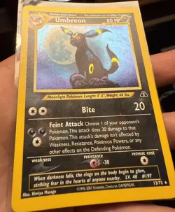 Umbreon 13 /75 Neo Discovery 2001 Holo * Vintage Pokemon Card - NM - Image 5