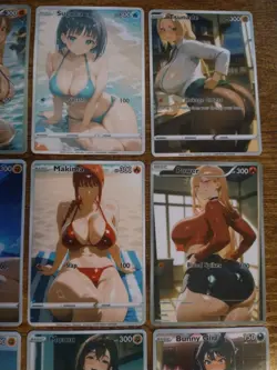 Beautiful Waifu 9 Card Lot - Anime Goddess Cards Asuna Makima Tsunade Tifa Power - Image 2