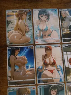 Beautiful Waifu 9 Card Lot - Anime Goddess Cards Asuna Makima Tsunade Tifa Power - Image 5