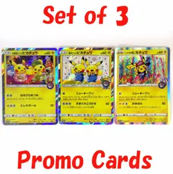 Shibuya's Pikachu 002/S-P Comedian 407/SM-P Tea party 325/SM-P Pokemon Card TCG - Image 1