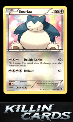 Snorlax 109/149 Pokemon Uncommon Boundaries Crossed Card LP - Image 1