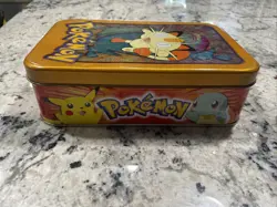 Pokemon TV Animation Topps Collectors Tin Meowth 1999 Empty No Cards - Image 3