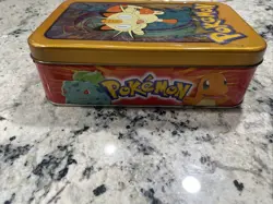 Pokemon TV Animation Topps Collectors Tin Meowth 1999 Empty No Cards - Image 5
