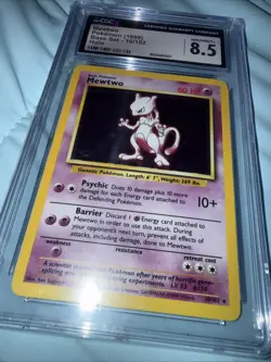 CGC 8.5 Mewtwo 1999 Base Set 10/102 Holo Pokemon Card - Image 2