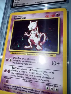 CGC 8.5 Mewtwo 1999 Base Set 10/102 Holo Pokemon Card - Image 3