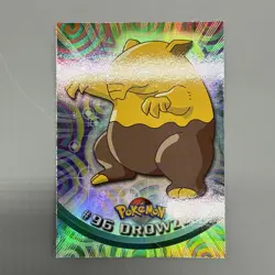 Pokemon Topps TV Animation Series 2 Drowzee Rainbow Foil Blue Logo Card LP - Image 1