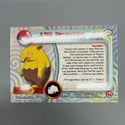 Pokemon Topps TV Animation Series 2 Drowzee Rainbow Foil Blue Logo Card LP - Image 2