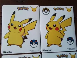 4 pikachu Pokemon Mcdonald's 25th Anniversary PROMO Pokemon Stickers card ex gx - Image 2