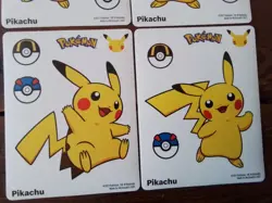 4 pikachu Pokemon Mcdonald's 25th Anniversary PROMO Pokemon Stickers card ex gx - Image 3