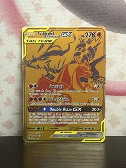 Pokemon TCG Reshiram & Charizard GX SM247 Sm Holo Rare Card Nintendo 2021 NM - Image 1