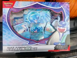 PALAFIN EX BOX Pokemon TCG 4 Booster Packs + 4 Foil Promo Cards + 3 jpn packs - Image 1
