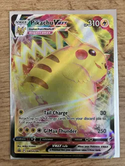 Pokemon card Pikachu VMAX *Standard Size* SWSH286 Holo Promo (NM) Pack Fresh - Image 1