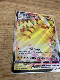 Pokemon card Pikachu VMAX *Standard Size* SWSH286 Holo Promo (NM) Pack Fresh - Image 2