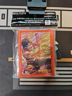 ONE PIECE Card Game Portgas D. Ace Official Card Sleeve10 70 Sleeves - Image 1