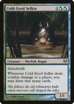 Magic the Gathering COLD-EYED SELKIE #149/180 Eventide 2008 Blue Green Rare NM - Image 1