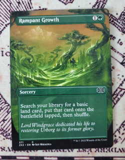 MTG Rampant Growth Extended Borderless Double Masters 2022 NM - Image 1