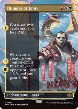 Thunder of Unity (Borderless) [Tarkir: Dragonstorm] Magic MTG - Image 1