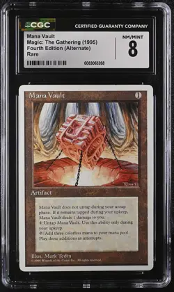 MANA VAULT 4th Edition Alternate Rare CGC 8 Vintage [Nostalgium] - Image 1