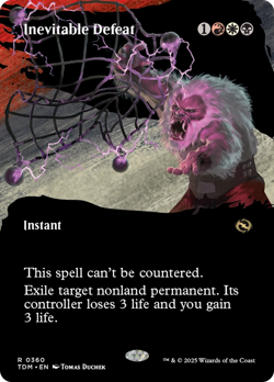 Inevitable Defeat (Borderless) [Tarkir: Dragonstorm] Magic MTG - Image 1