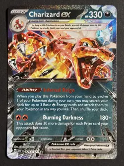 Charizard ex 125/197 Double Rare Holofoil Obsidian Flames Pokemon TCG LP-NM - Image 1