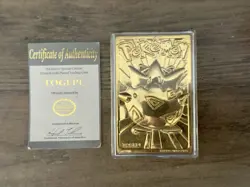 Pokemon 23K Gold Plated Togepi Trading Card 1999 Burger King Limited Edition - Image 1