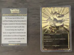 Pokemon 23K Gold Plated Togepi Trading Card 1999 Burger King Limited Edition - Image 2