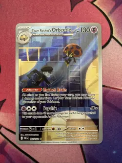 Team Rocket's Orbeetle 198/182 Destined Rivals Holo Illustration Rare EN Pokemon - Image 1