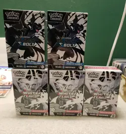 Pokemon TCG Black Bolt and White Flare Booster Bundle Lot of 5 Sealed [NEW] - Image 1