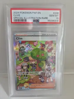 Clive 236/091 Pokemon SV: Paldean Fates Special Illustration Rare Holo PSA 10 - Image 1