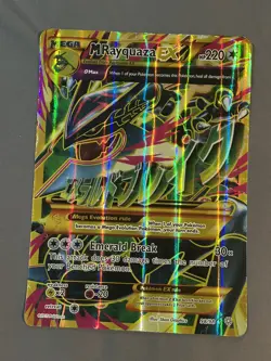 POKEMON 2015 JUMBO Mega M Rayquaza EX + Rayquaza EX JUMBO(CREASED and WHITENING) - Image 2