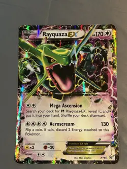 POKEMON 2015 JUMBO Mega M Rayquaza EX + Rayquaza EX JUMBO(CREASED and WHITENING) - Image 4