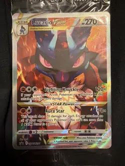 Pokemon TCG Lucario VSTAR SWSH291 Sealed Holo Black Star Promo Crown Zenith - Image 1