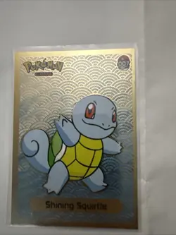 1997 Infinity Pokemon - Shining Squirtle 007 & Shiny Rapidash 078 LOT Gold Holo - Image 3