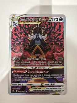 Pokemon TCG Hisuian Samurott VSTAR GG52/GG70 Crown Zenith Ultra Rare Full Art - Image 1