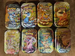Pokemon Prismatic Evolutions Mini Tins Sealed Lot Of 8 FULL ART - Image 1