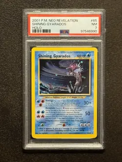 2001 POKEMON NEO REVELATION SHINING GYARADOS HOLO PSA 7 NM #65/64 - Image 3