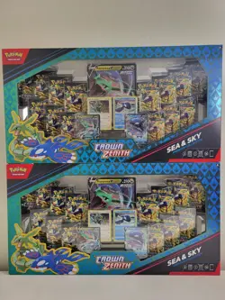 2X Pokemon TCG Crown Zenith Sea and Sky Premium Collection Boxes New Sealed - Image 1