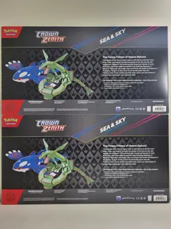 2X Pokemon TCG Crown Zenith Sea and Sky Premium Collection Boxes New Sealed - Image 2