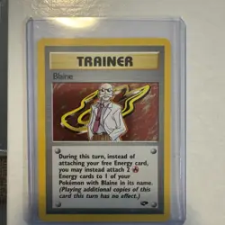 🔥NM Blaine 17/132 Gym Challenge Holo Rare Vintage Trainer Pokemon TCG - Image 1