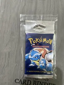 Pokemon Base Set Booster Pack Unlimited Blastoise Art WOTC TCG Vintage Sealed - Image 1