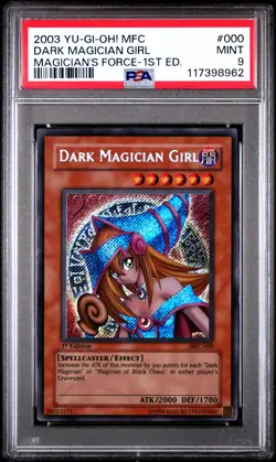 2003 YU-GI-OH! MFC-MAGICIAN'S FORCE 1ST ED #000 DARK MAGICIAN GIRL PSA 9 - Image 1