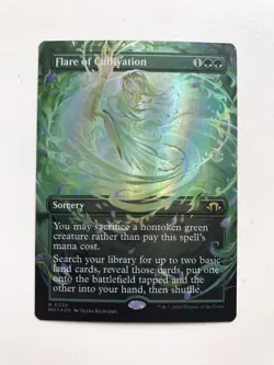 Flare of Cultivation Foil Alternate Art Borderless MTG Magic Card NM Mint MH3 - Image 1