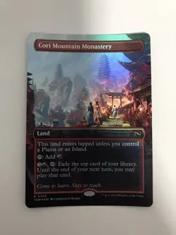 Cori Mountain Monastery Foil Extended Borderless MTG Magic Card NM Near Mint TDM - Image 1