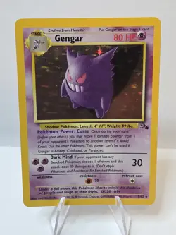 Pokemon TCG Gengar Vintage FOSSIL HOLO card holo rare 5/62 lp - Image 1