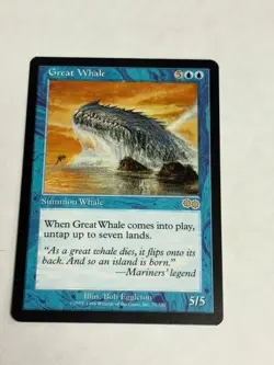 Great Whale Urza's Saga Magic The Gathering MTG Card - Image 1