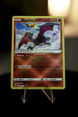 Pokemon TCG Radiant Charizard Crown Zenith Holo Card 020/159 NM Condition - Image 1