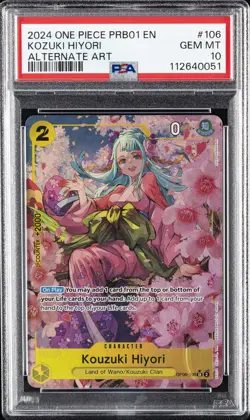 2024 ONE PIECE PRB01-PREM BOOSTER ONE PIECE CARD THE BEST KOZUKI HIYORI PSA 10 - Image 1