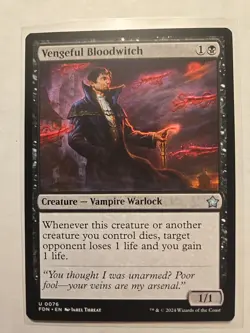 Vengeful Bloodwitch - Foundations - LP - Uncommon - Creature - MTG Magic - Image 1